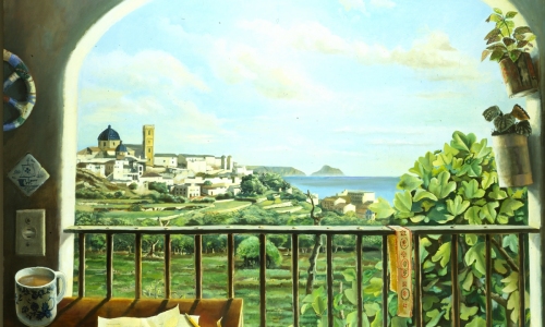 Balcony with View of Altea / 1999 - oil on linen